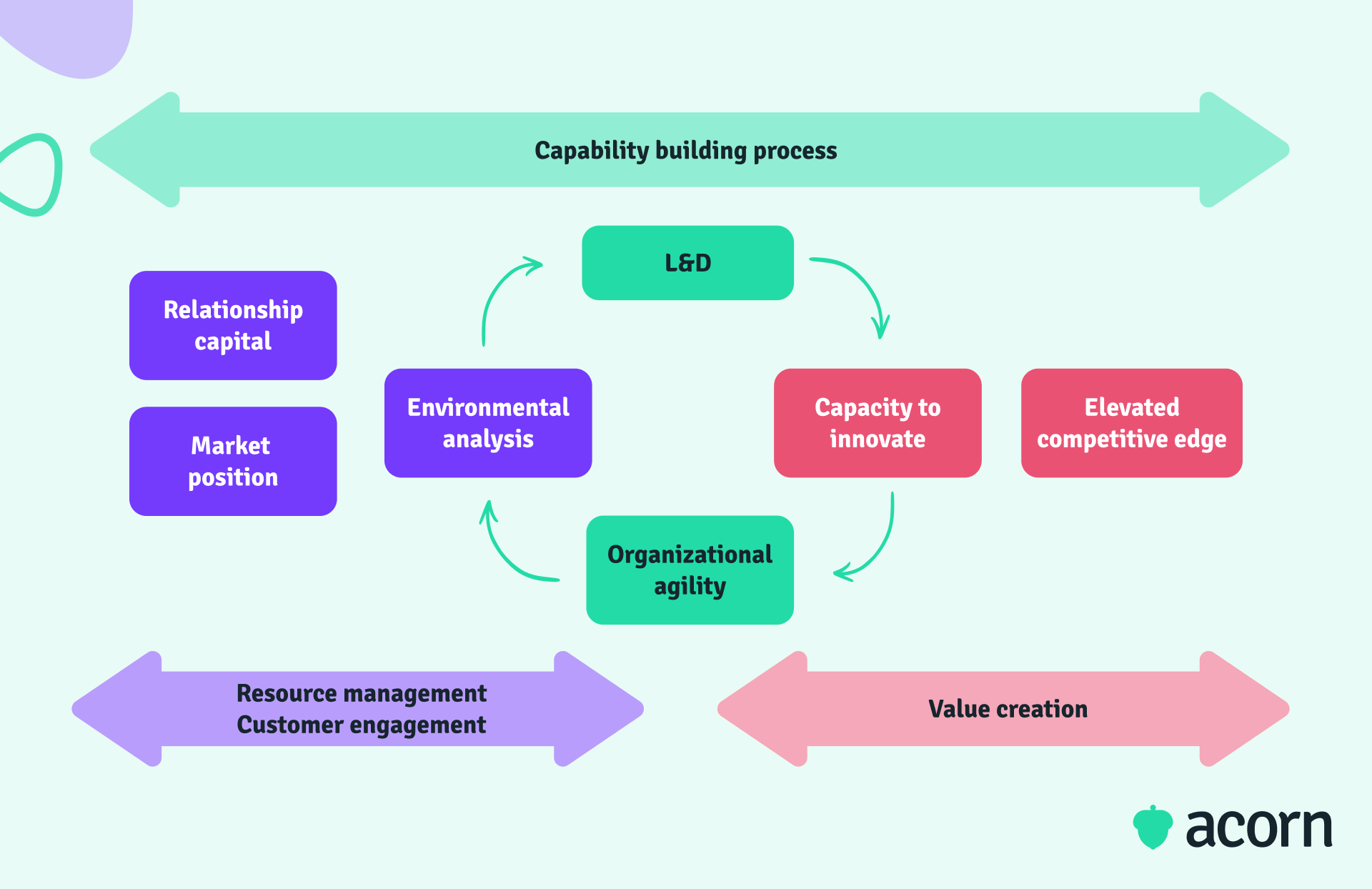 Infographic of the capability building process