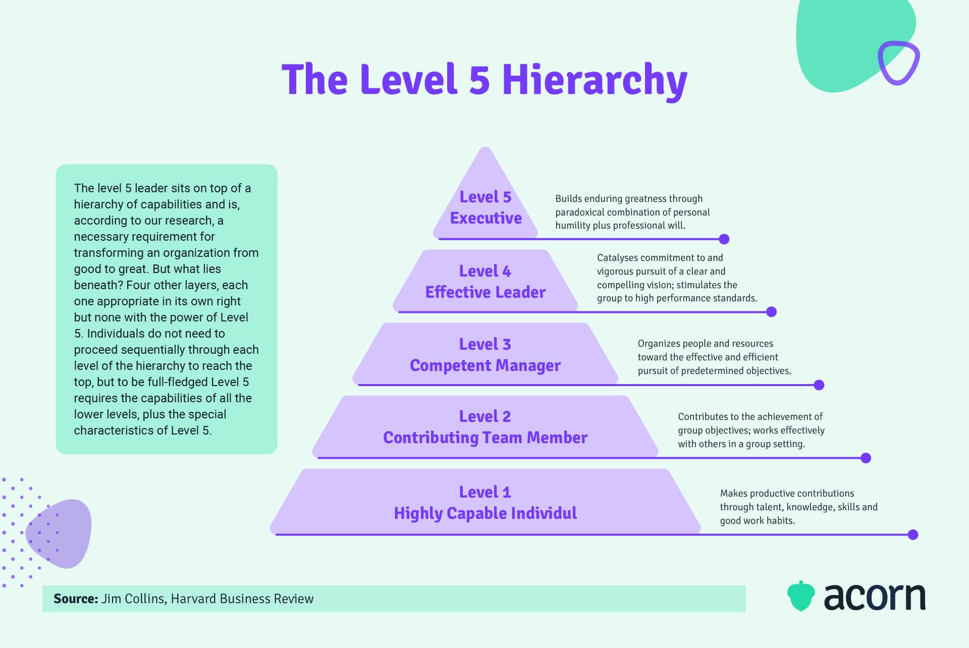 Jim Collins' level 5 hierarchy
