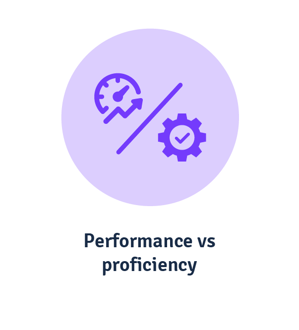 Performance vs proficiency