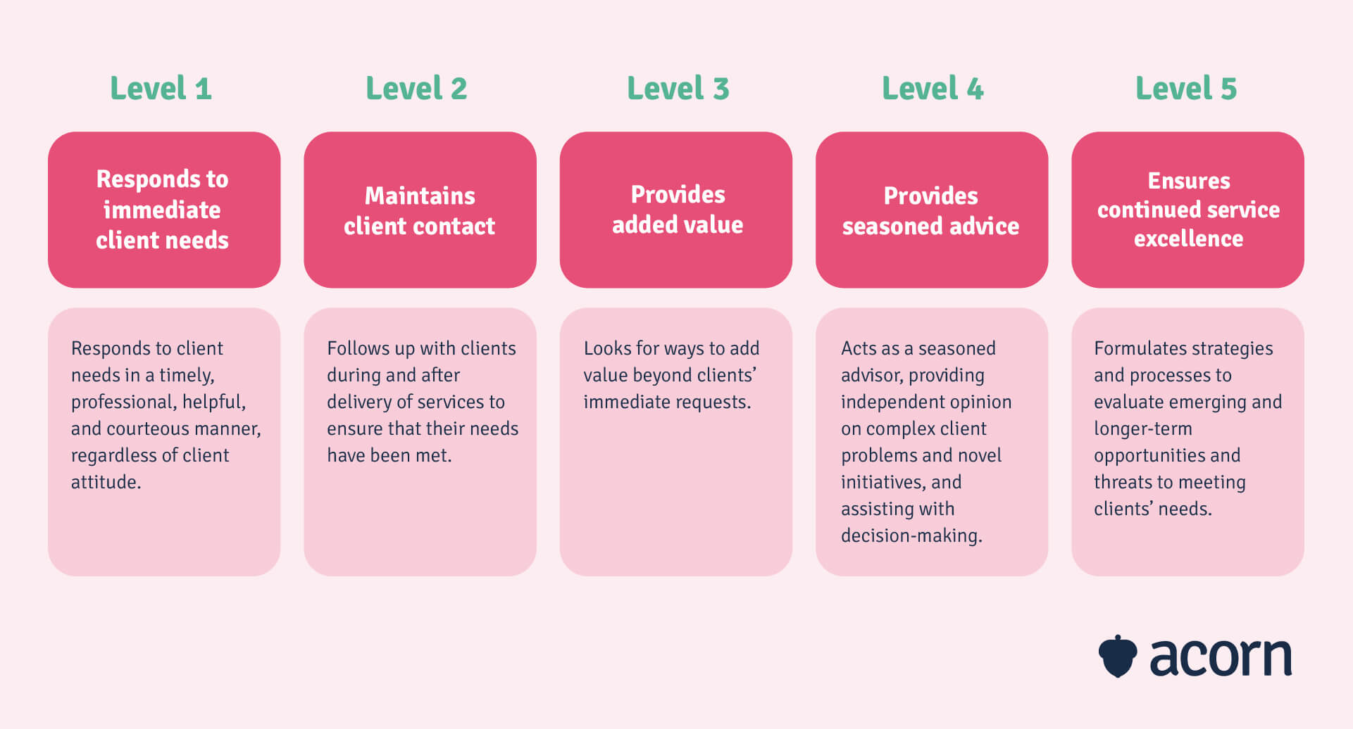 example of a five level competency model