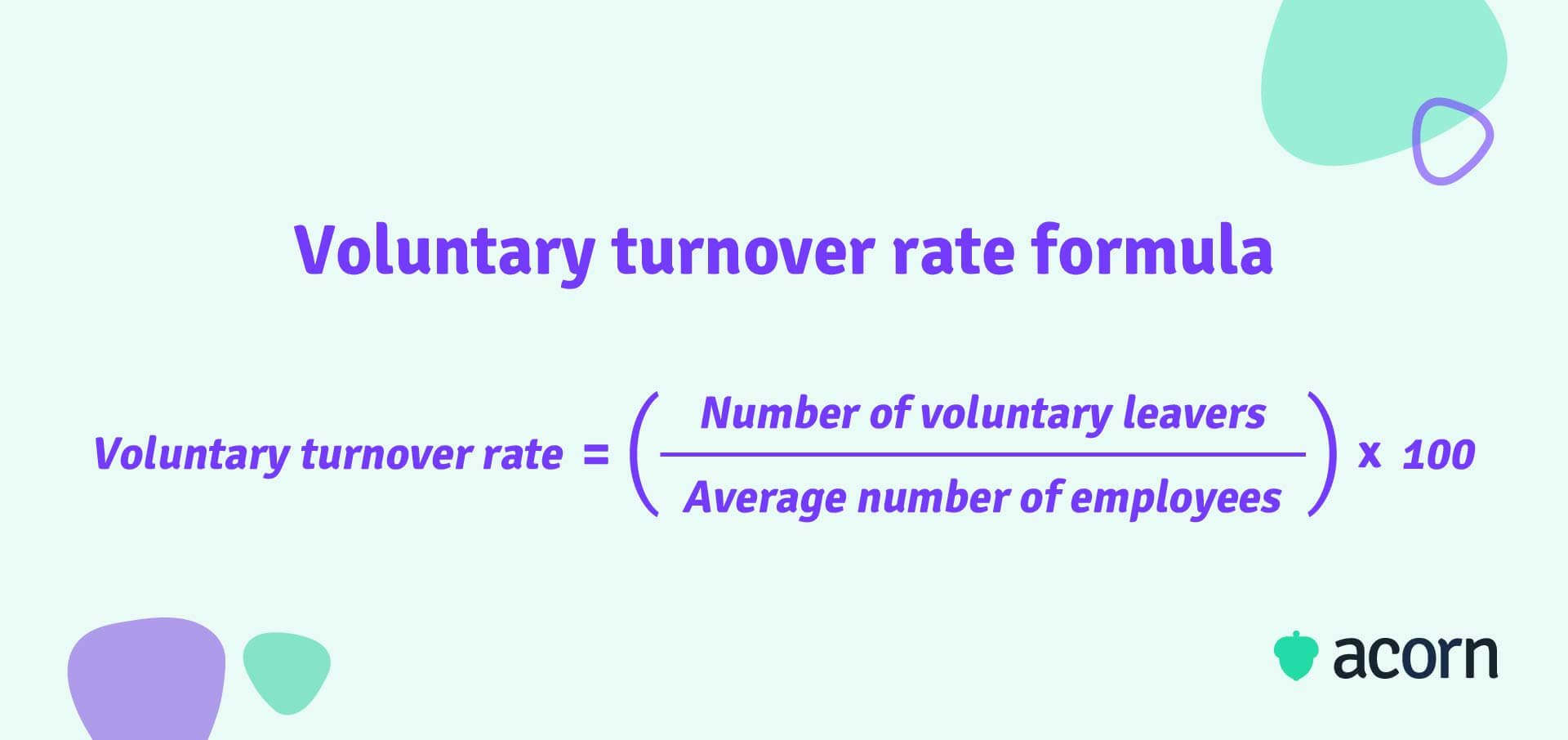 voluntary turnover rate formula