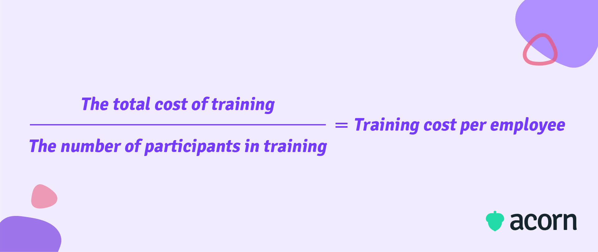 training cost per employee formula